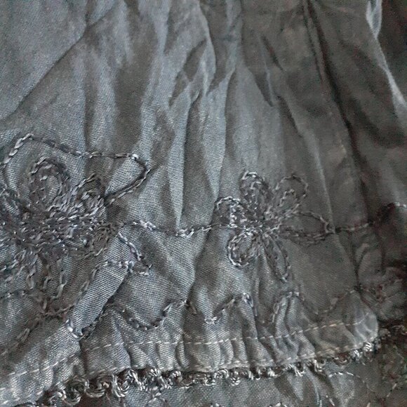 Unbranded Blue Lace Up Embroidered Mini Skirt Medium - Picture 6 of 12